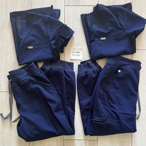 Figs Scrubs Navy Blue Set